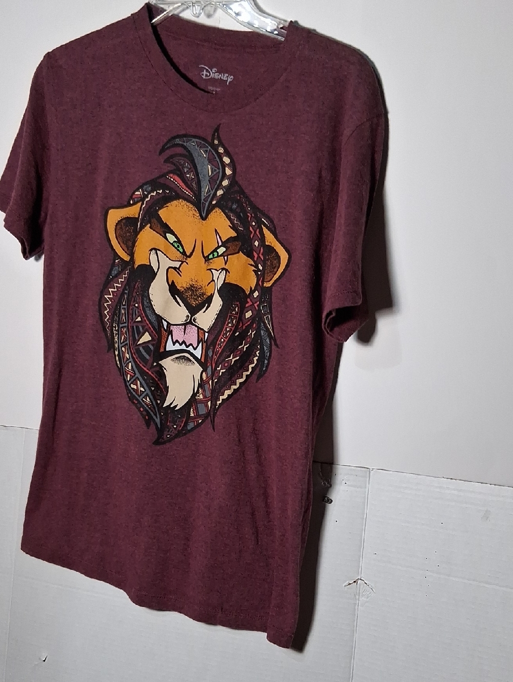 Disney Maroon Short-Sleeve Lion Graphic Tee